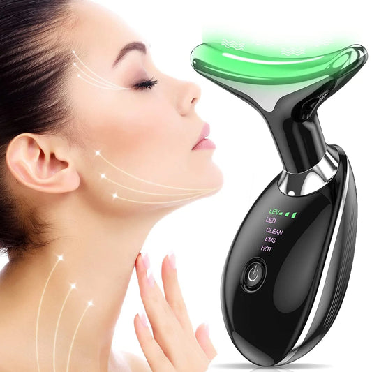 LED Neck Face Beauty Device Facial Massager
